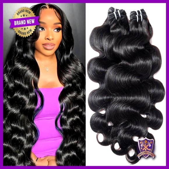 Body Wave Human Hair Extensions 18-24 Inch Brazilian Virgin Hair 4 Bundles main image 6